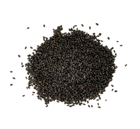 Hairy basil seeds isolated on white background Hairy basil seeds isolated on white background